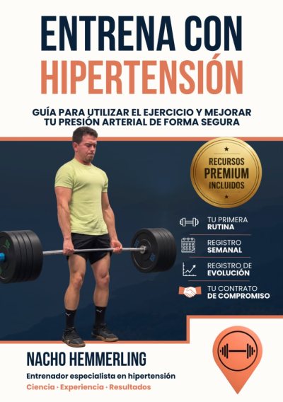 Portada del ebook «Entrena con hipertensión», de Nacho Hemmerling.